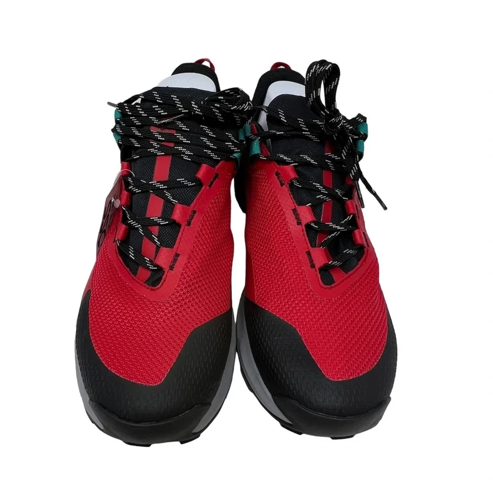 North Face Cragstone Red Black Men's Fabric Stretch  Hiking Shoe Size 12 US NWOB